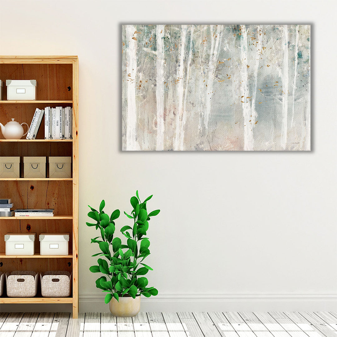 Neutral forest wall decor for calming interiors