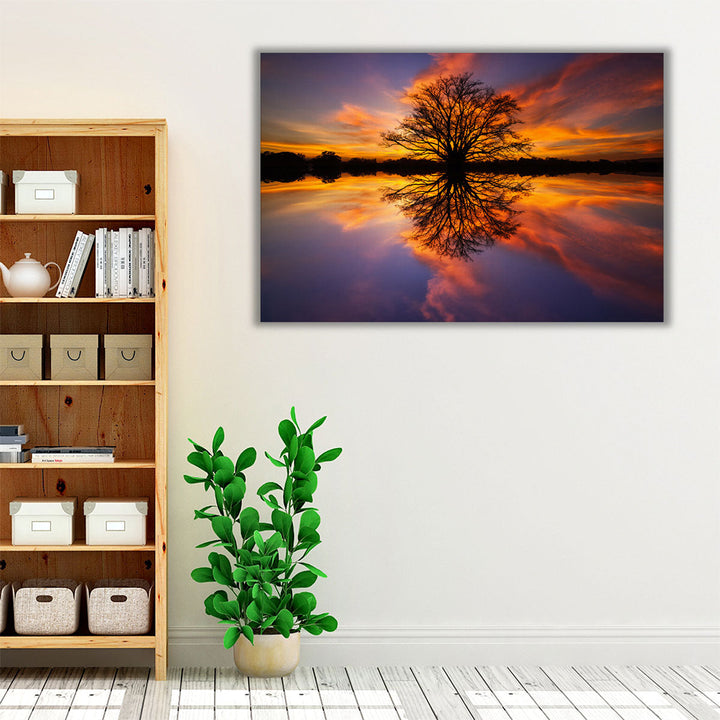 African Sunset Mirror - Canvas Print Wall Art