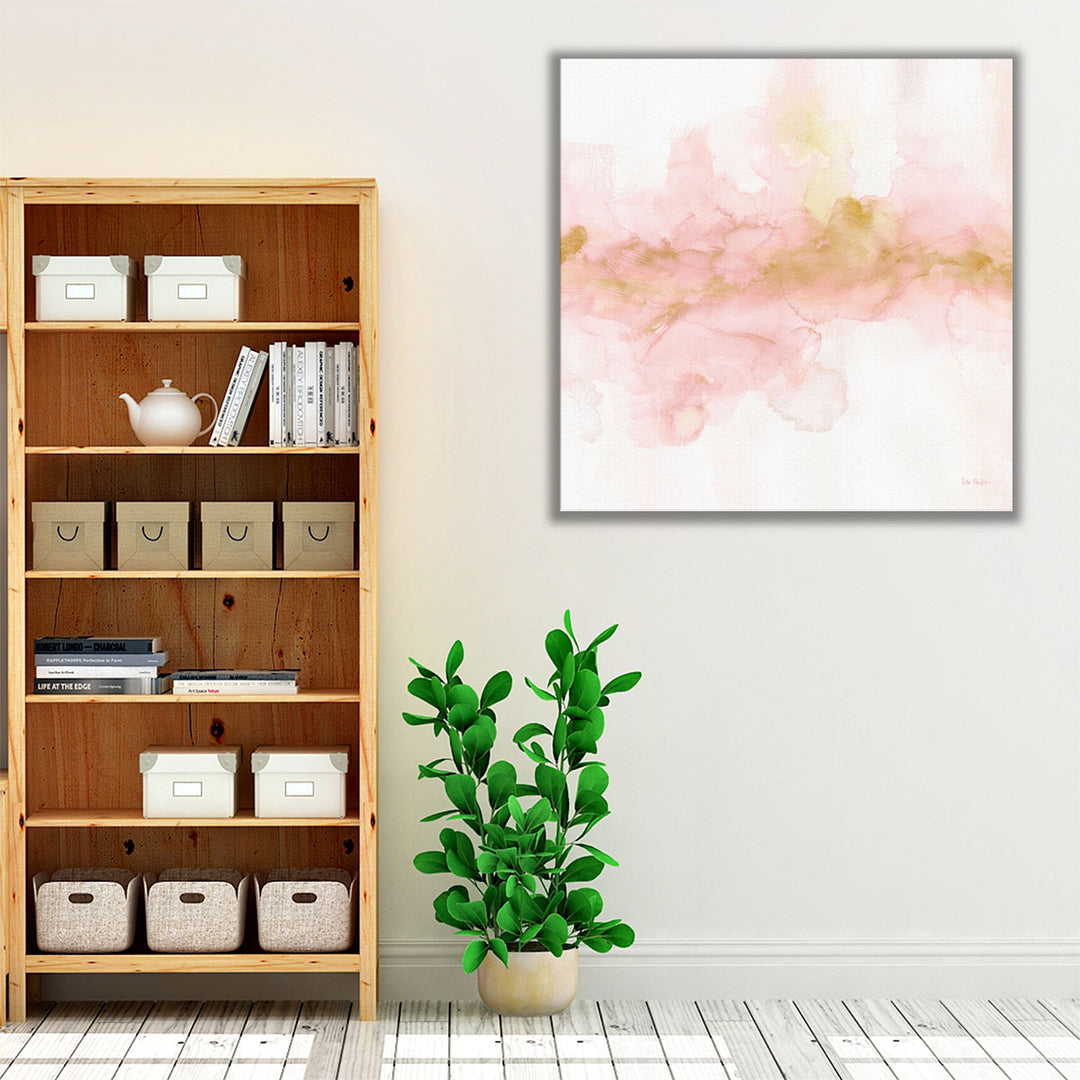 Soft white and pink watercolor decor