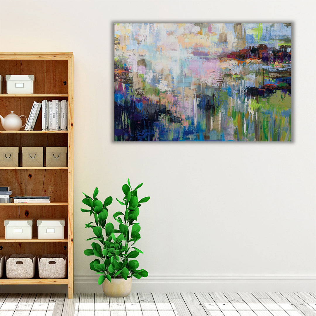 Neutral and colorful textures in wall art