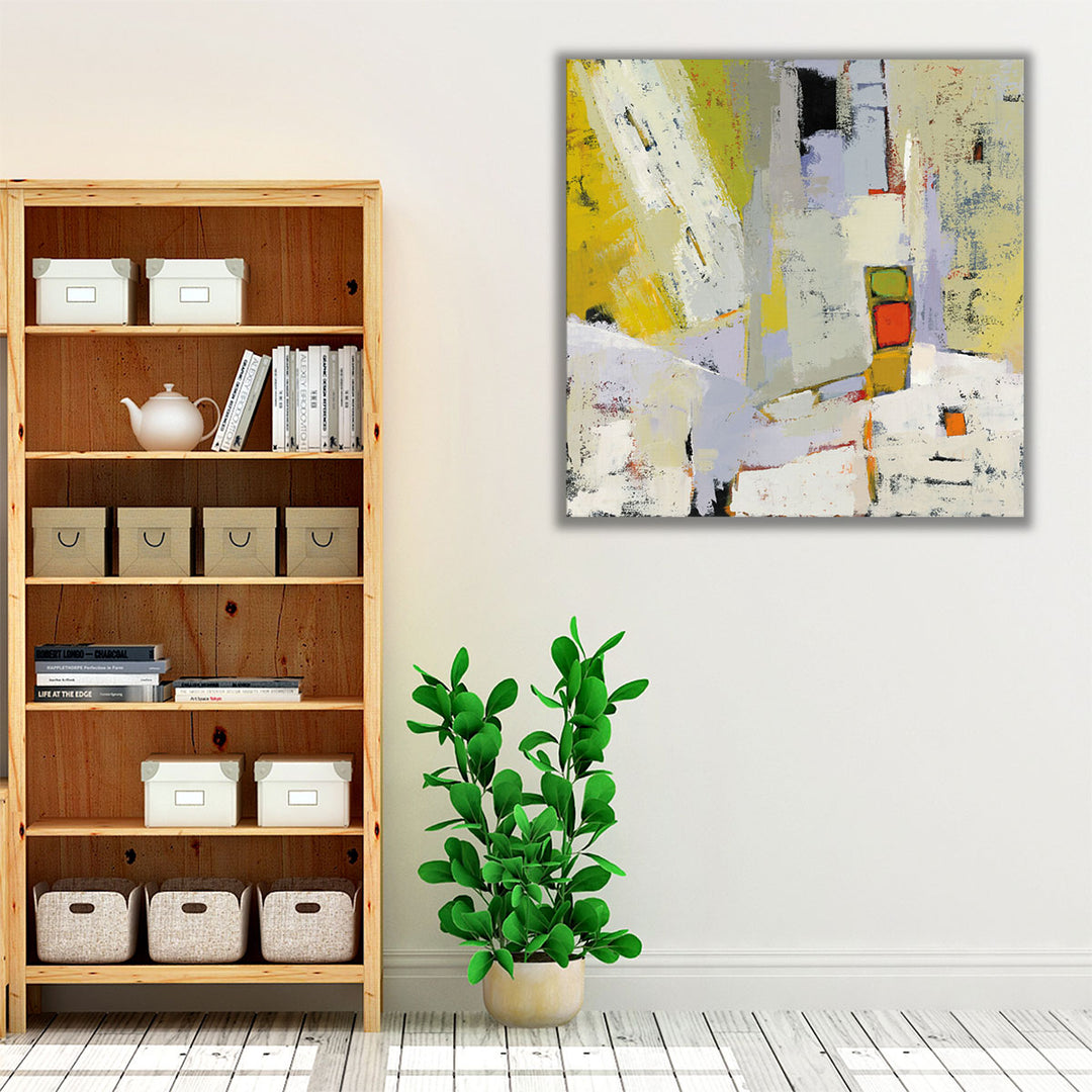 Bedroom wall decor with muted color tones