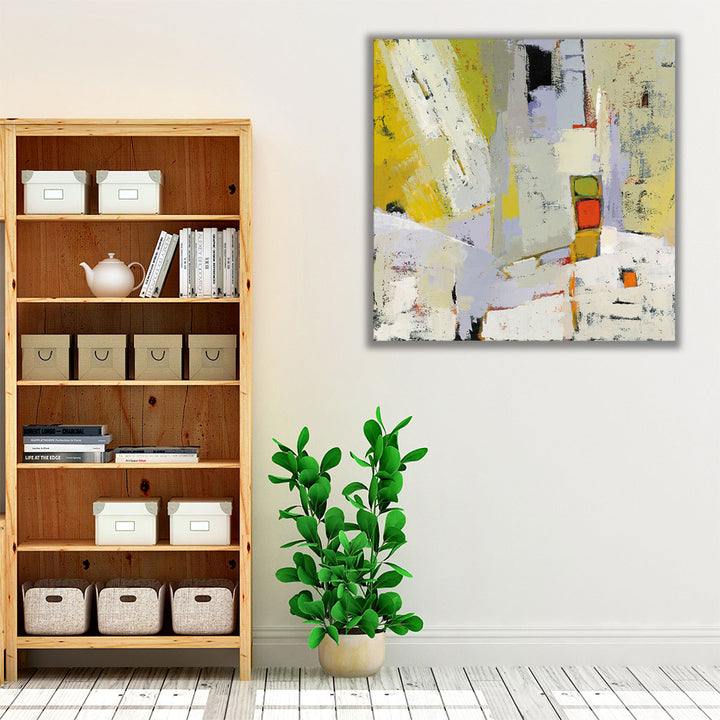 Bedroom wall decor with muted color tones