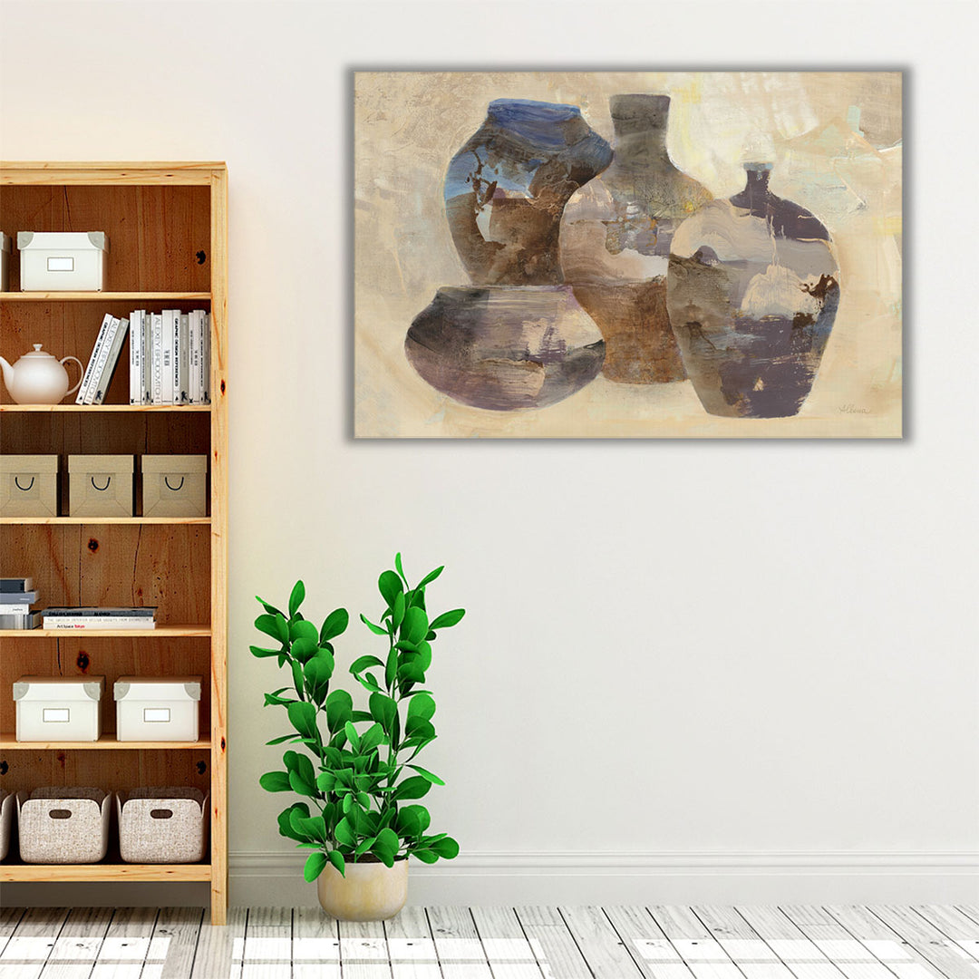 Kitchen wrapped canvas brown abstract artwork
