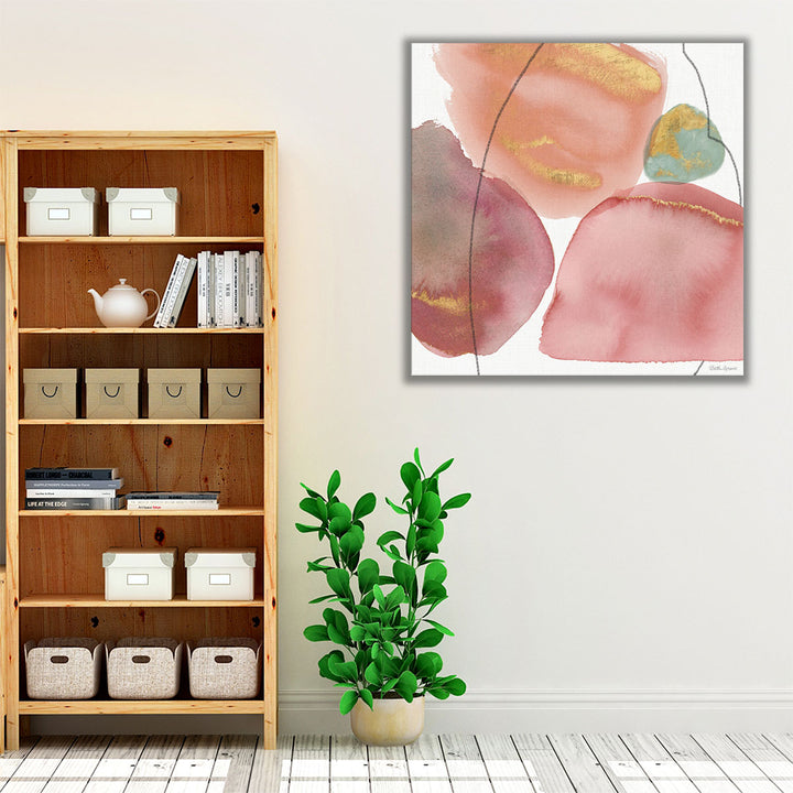 Soft pink hallway wall decor