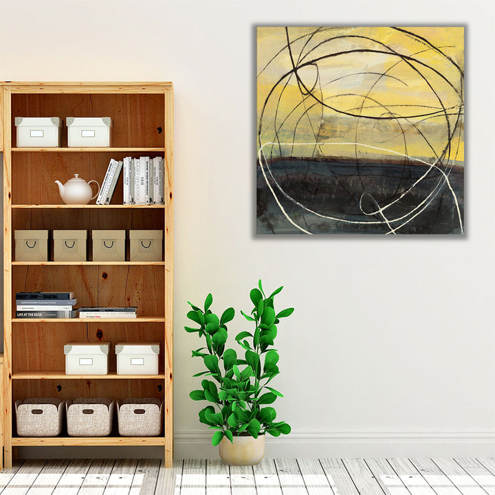 Modern abstract line art for living room walls