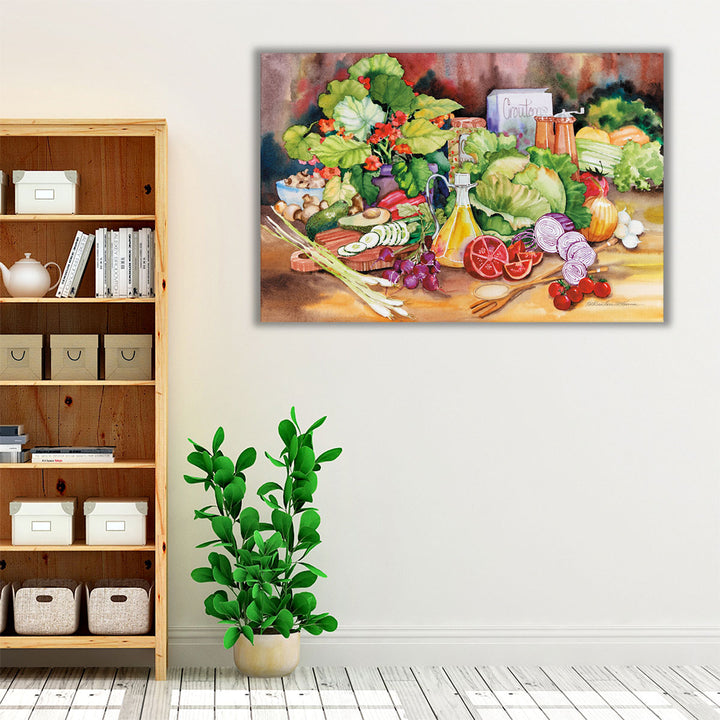 green and red kitchen art – fresh farmhouse vibes