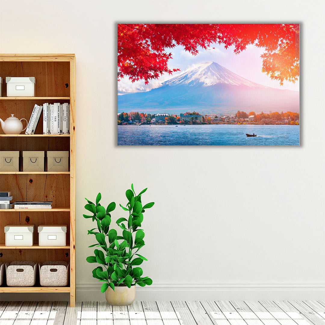 Autumn N Fuji Mountain in Japan - Canvas Print Wall Art