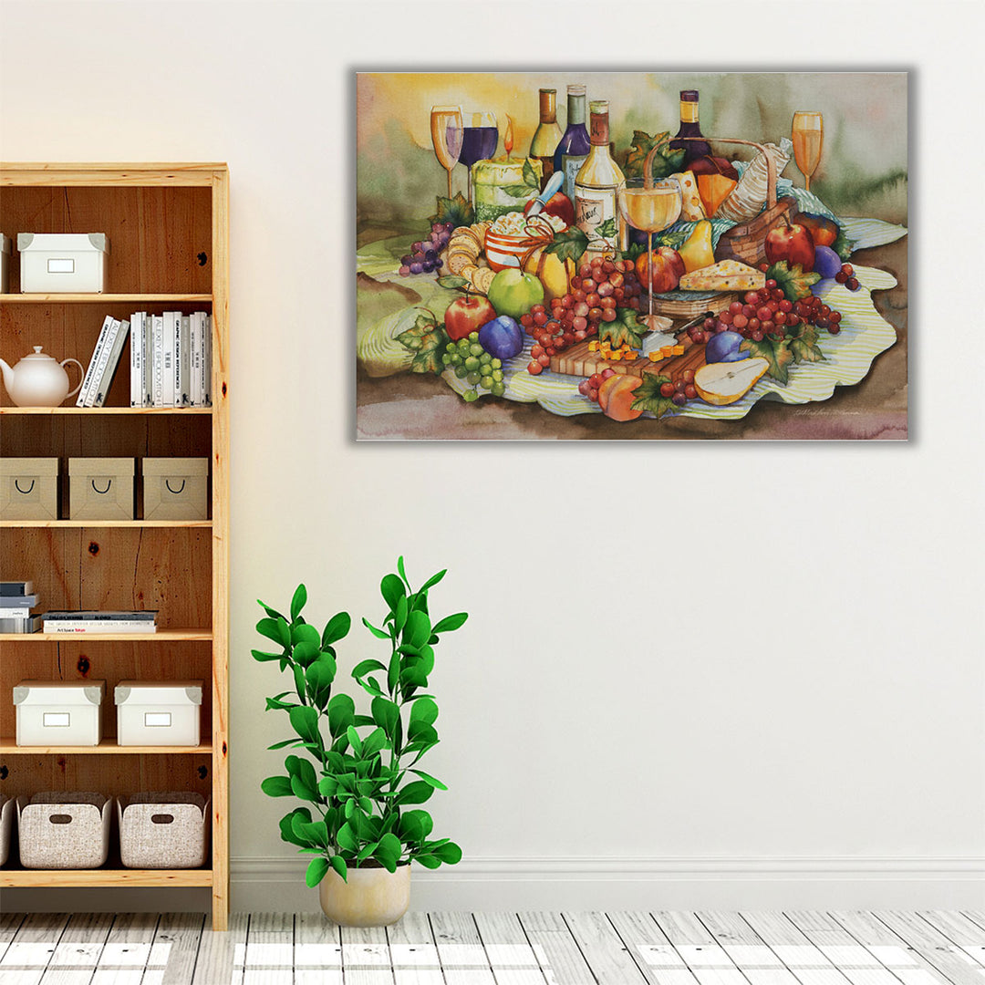 red and yellow kitchen art – lively kitchen wall decor