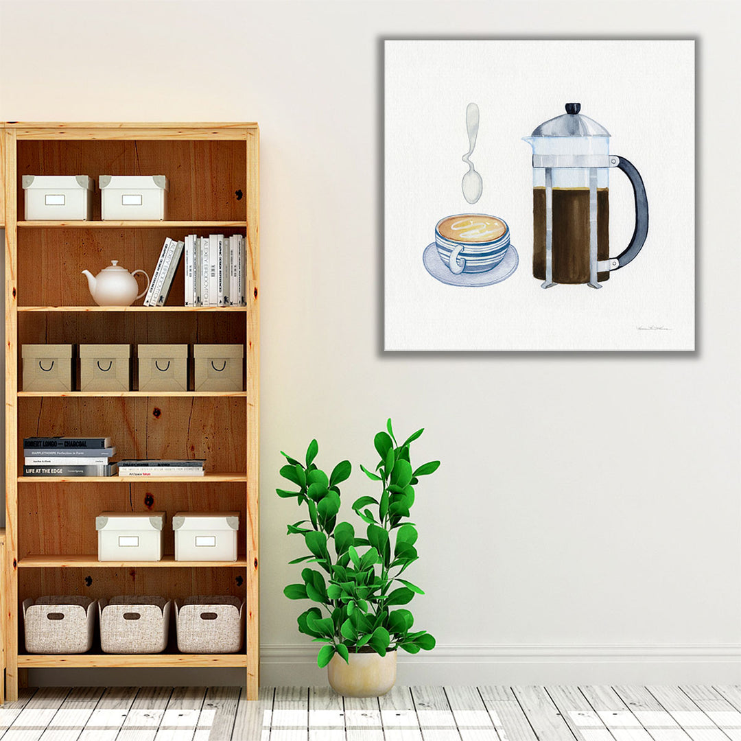 Kitchen Wrapped Canvas modern café jug motif