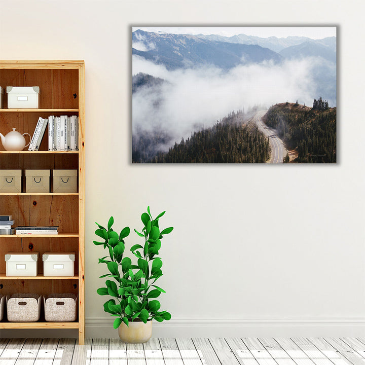 Gray and white scenic wall photo