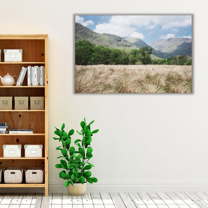 Gray green neutral meadow wall decor