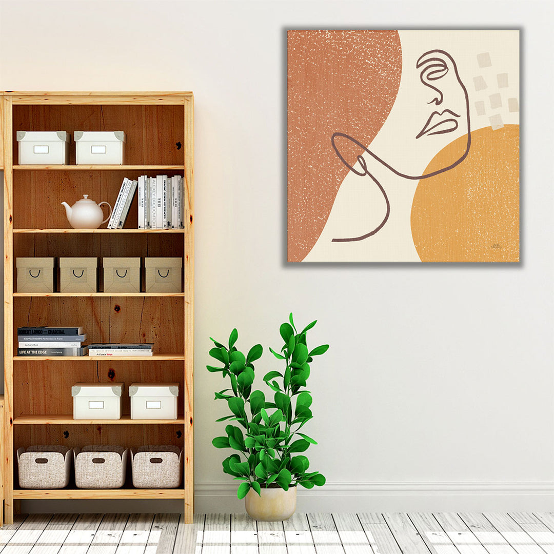 hallway wrapped canvas abstract piece