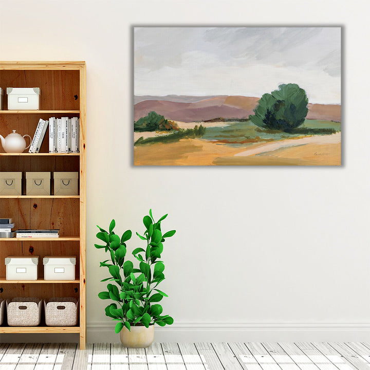 Living room wall art featuring nature and plant elements