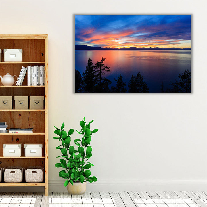 Sunset, in Lake Tahoe Area - Canvas Print Wall Art