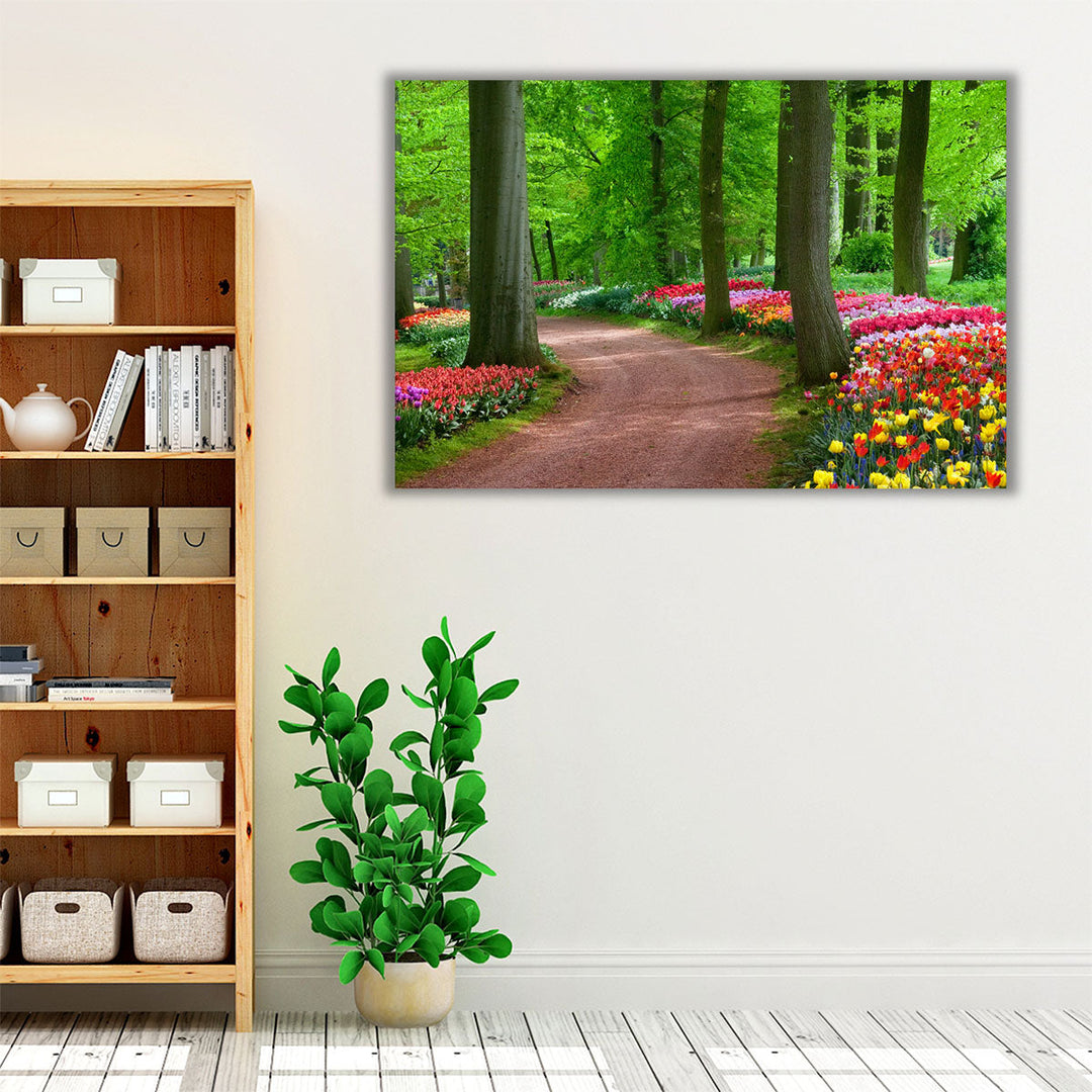 Beauty of Spring, Colorful Tulips - Canvas Print Wall Art