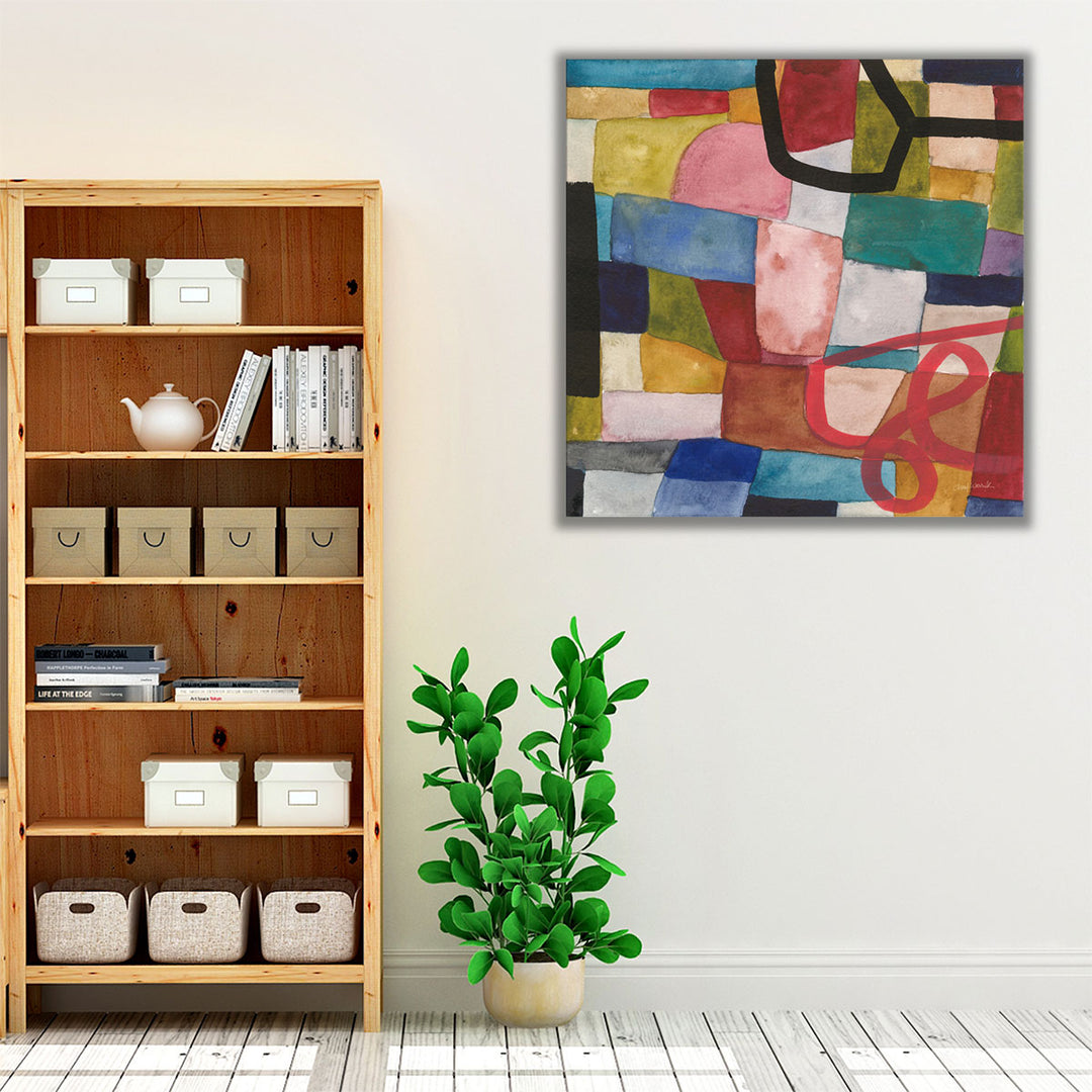 Colorful Farmhouse Wall Decor – modern abstract canvas for rustic spaces