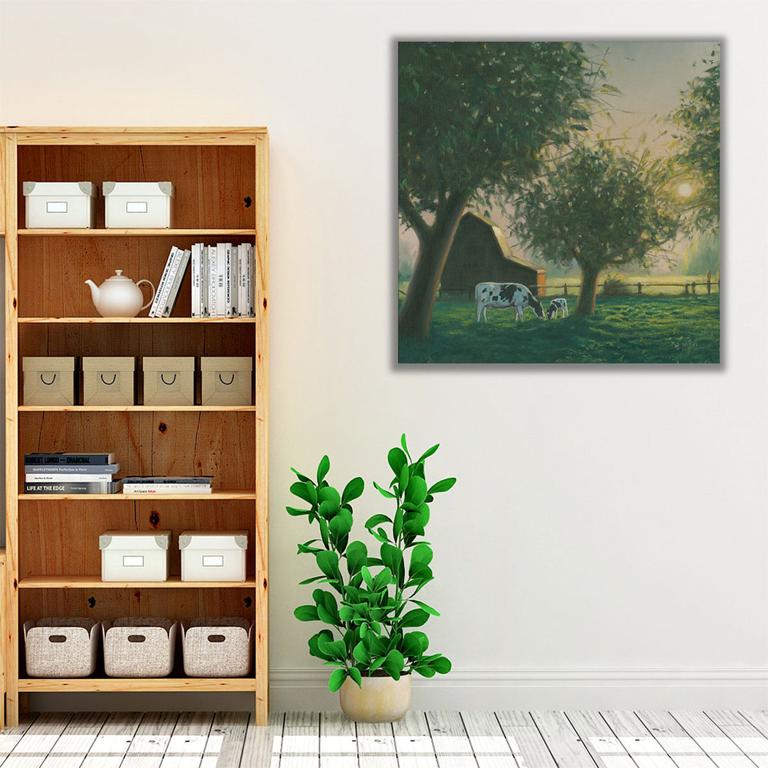Neutral and green rustic farm artwork