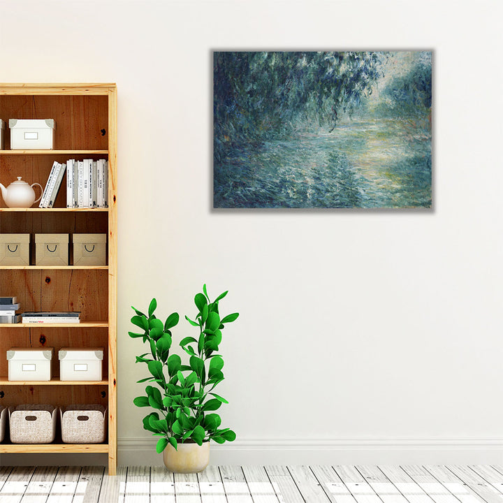 Morning on the Seine in the Rain - Canvas Print Wall Art