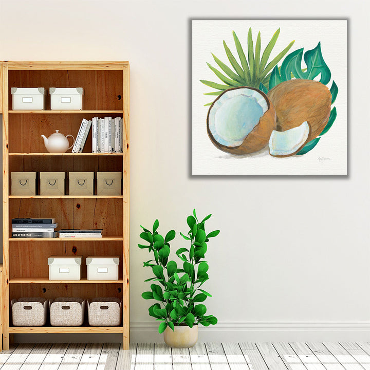 Kitchen Wrapped Canvas lush palm leaf décor