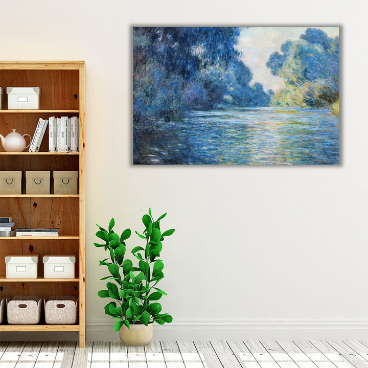 Morning on the Seine at Giverny 02, 1897 - Canvas Print Wall Art