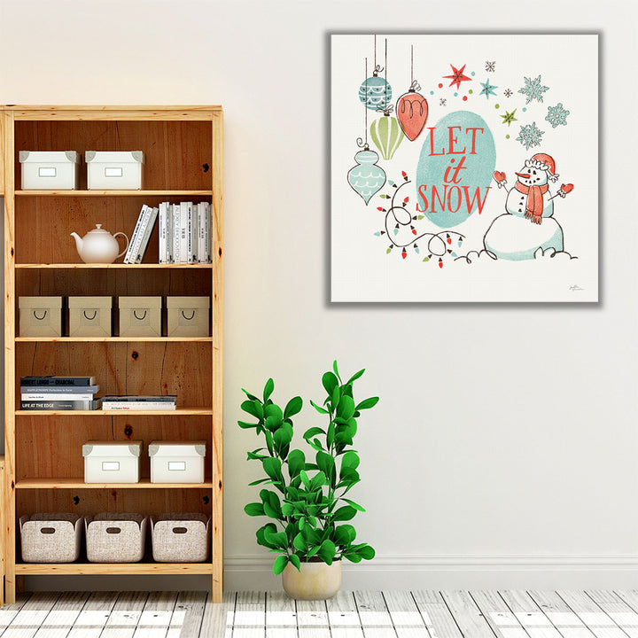 Retro Christmas V - Canvas Print Wall Art