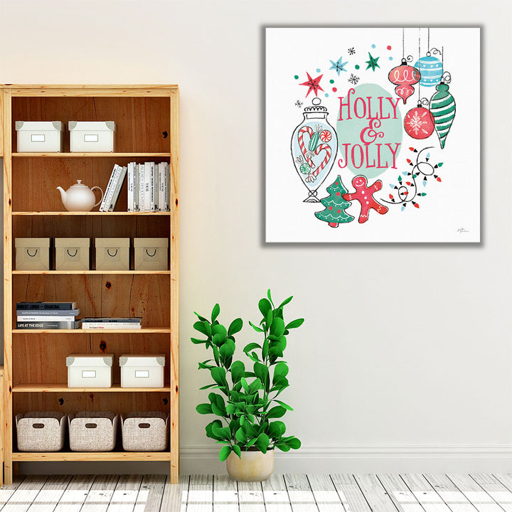 Retro Christmas IV  - Canvas Print Wall Art