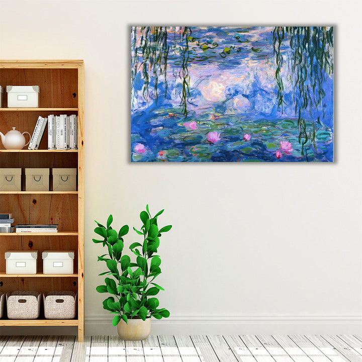 serene water lily bedroom print