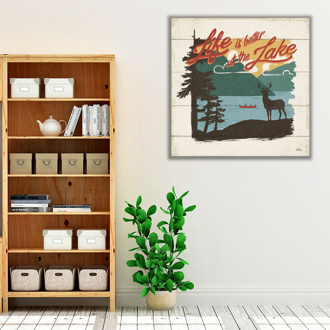 Vintage Lake IV- Canvas Print Wall Art