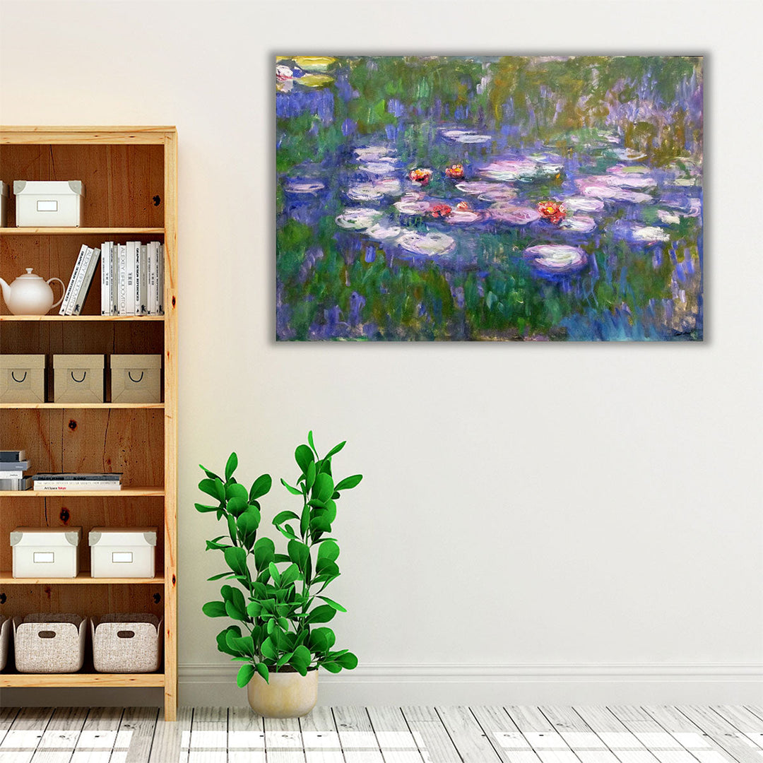 purple bathroom canvas floral art