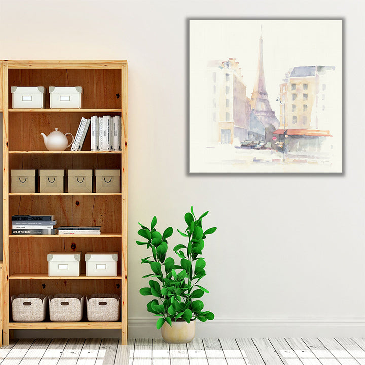 Neutral city abstract wall art for hallway décor