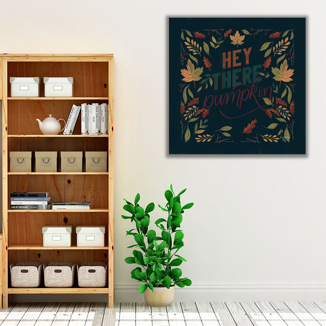 Autumn Sayings I Pumpkin - Canvas Print Wall Art