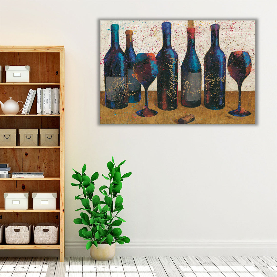 kitchen wrapped canvas cozy wine scene