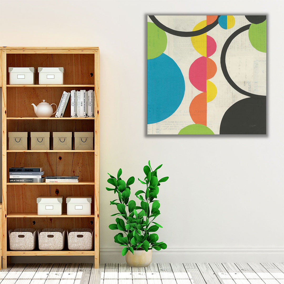 Colorful Hallway Wall Decor – modern abstract with clean shapes