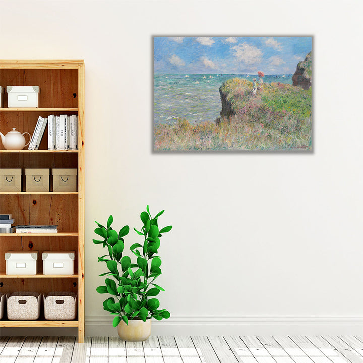 Cliff Walk at Pourville, 1882 - Canvas Print Wall Art