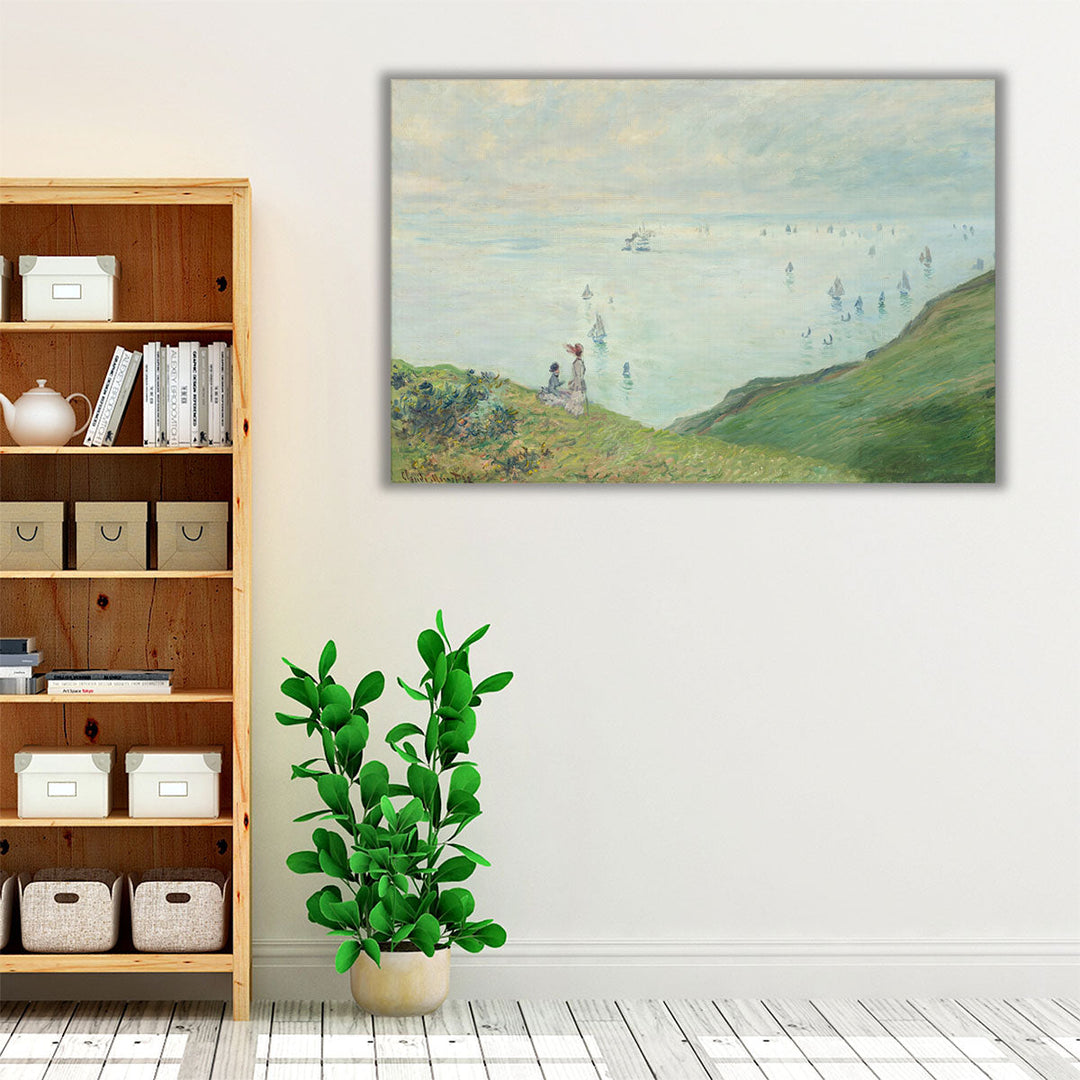 Cliffs at Pourville, 1882 - Canvas Print Wall Art