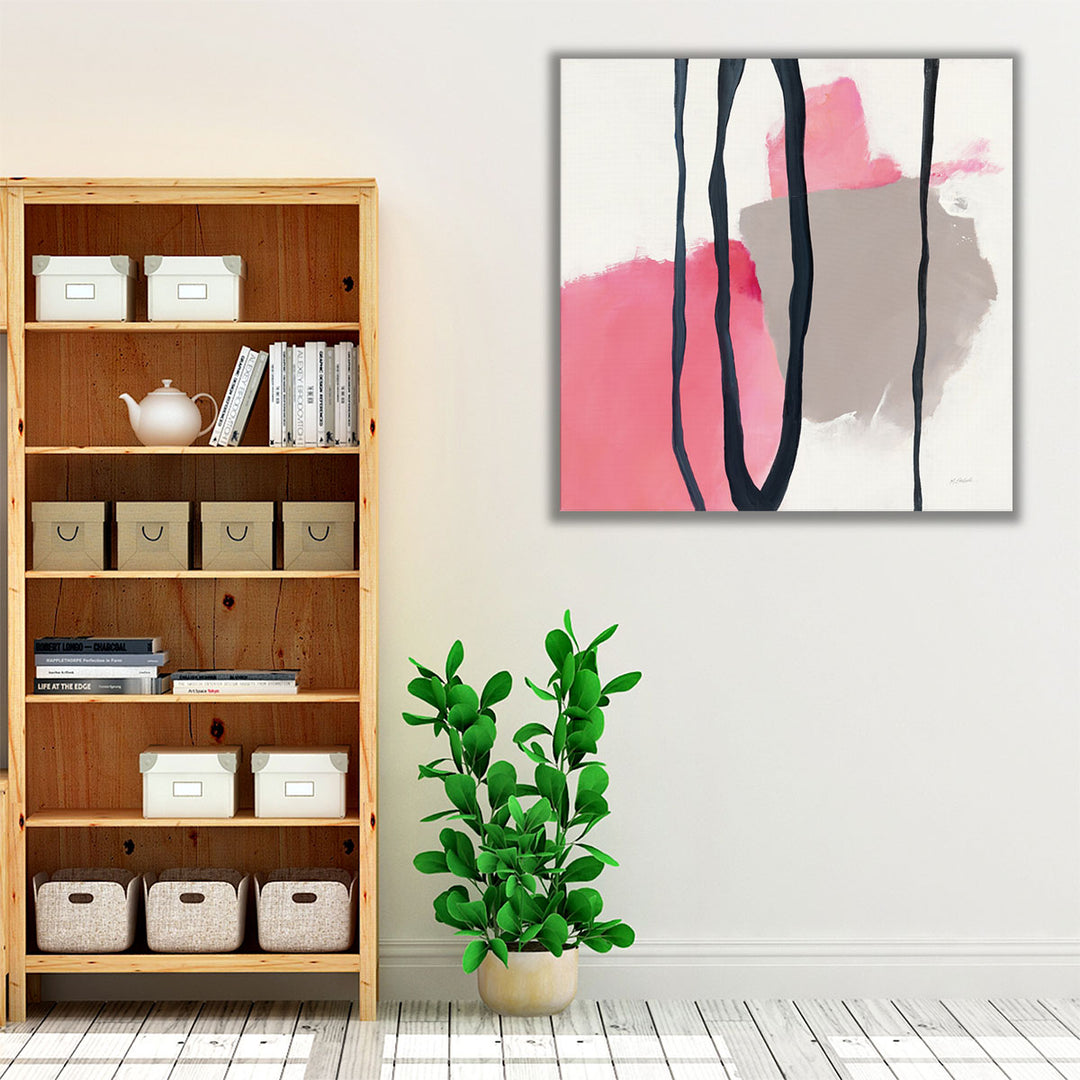 Black Pink Living Room Art – simple geometric wall décor