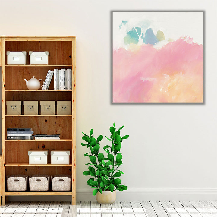 Framed canvas minimalist pink décor