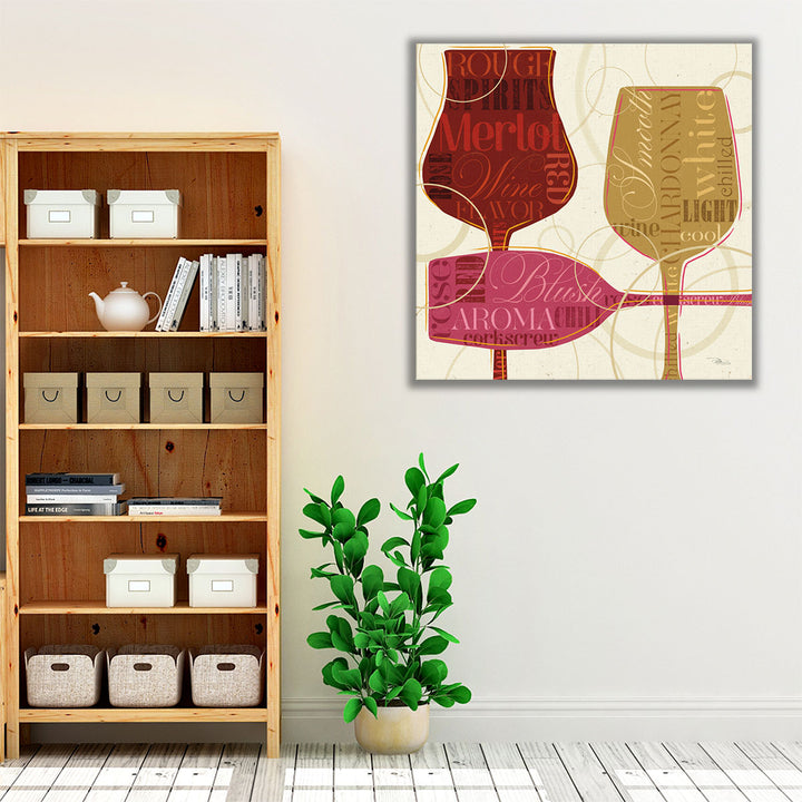 Kitchen Wrapped Canvas – contemporary wine wall décor
