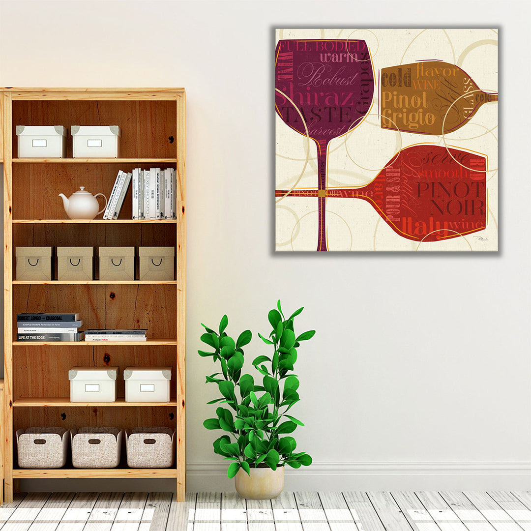 Kitchen Wrapped Canvas – modern wine décor centerpiece