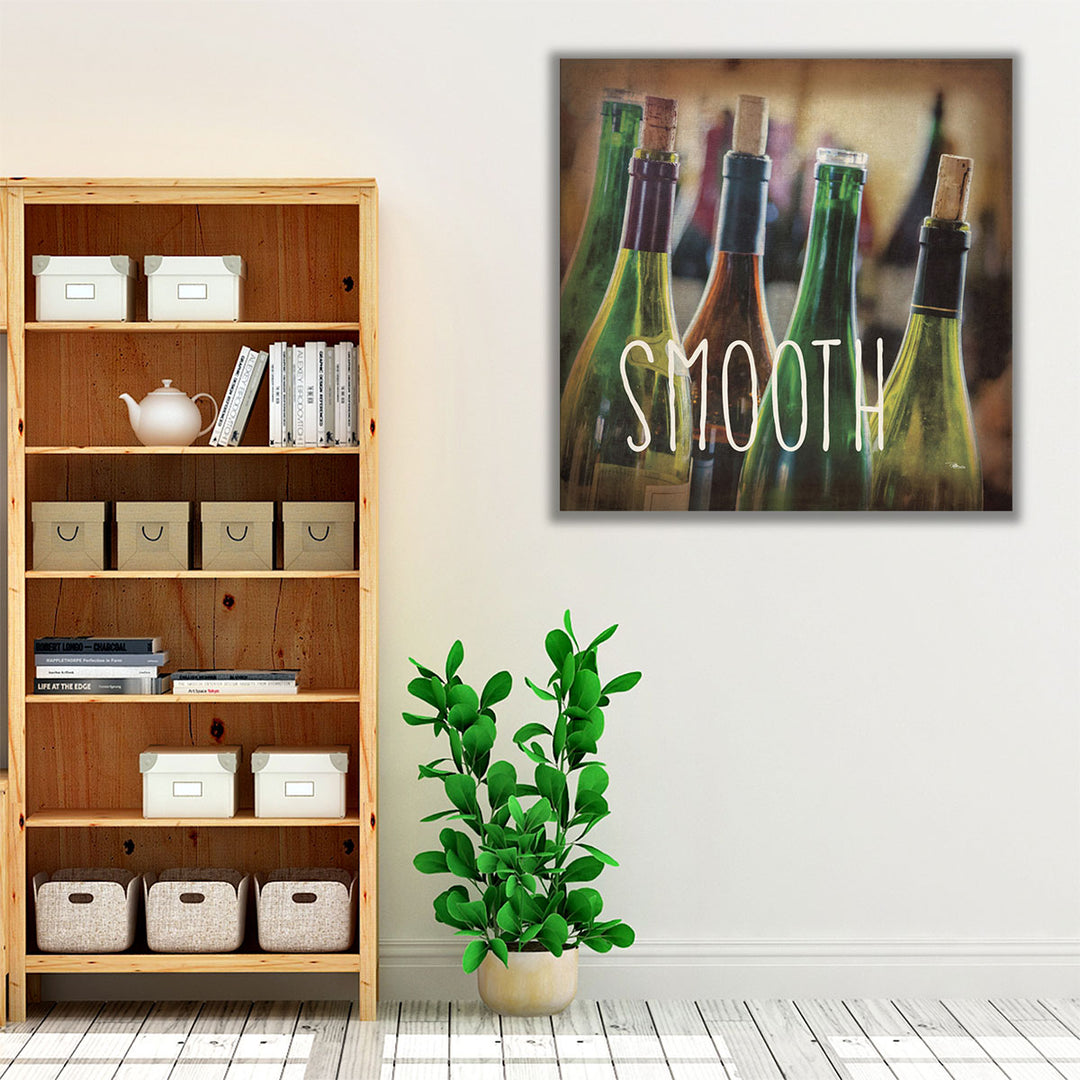 Kitchen wrapped canvas – contemporary wine collage décor