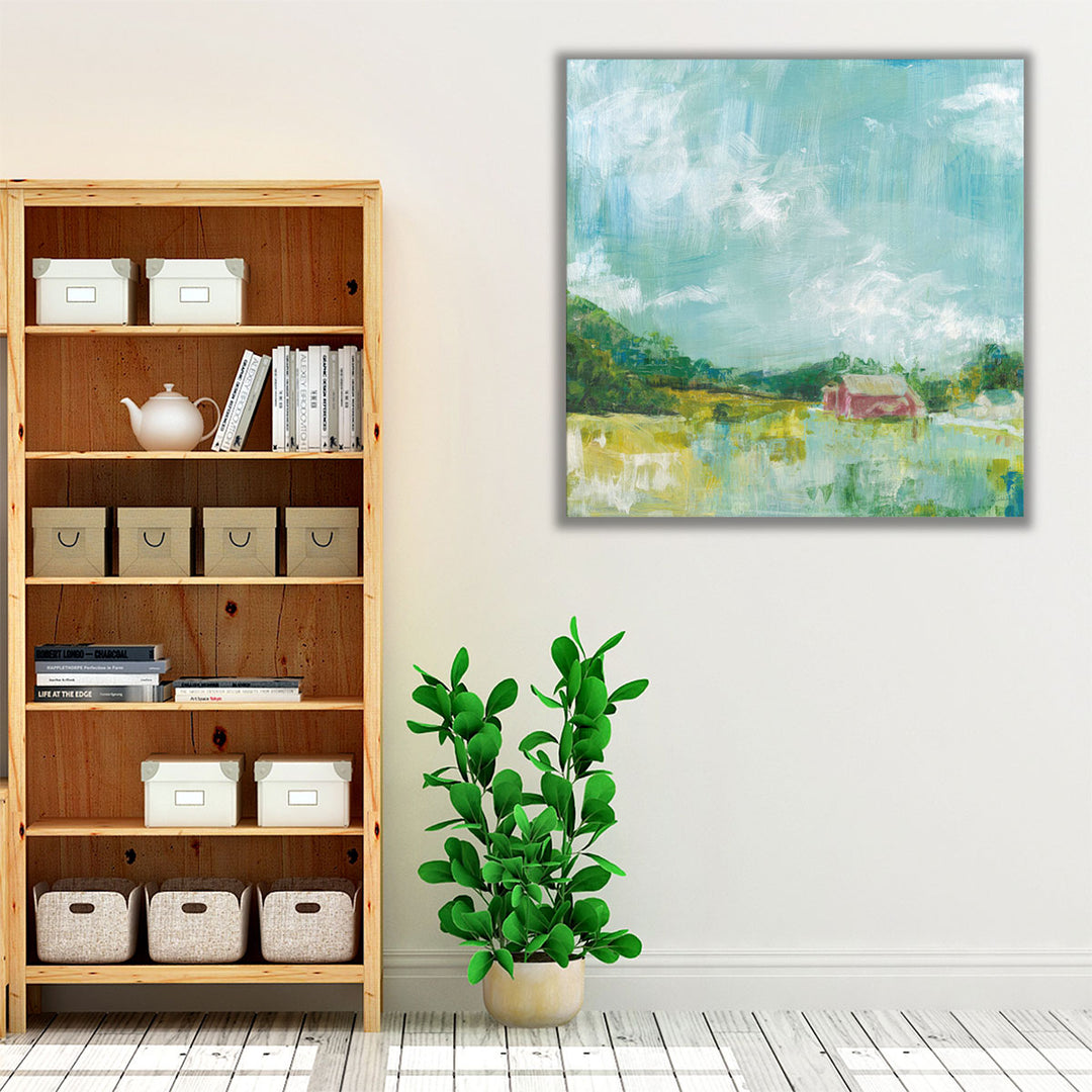 Horizon Farm Wall Decor, Blue Abstract Canvas Painting, Country Landscape Framed Wall Art for Home Decor | Horizon Farm