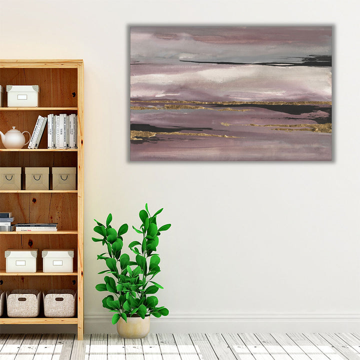 contemporary wall art – muted purple abstraction