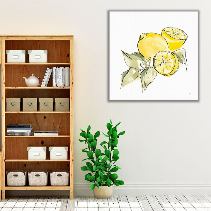 Kitchen Wrapped Canvas – bright watercolor kitchen décor