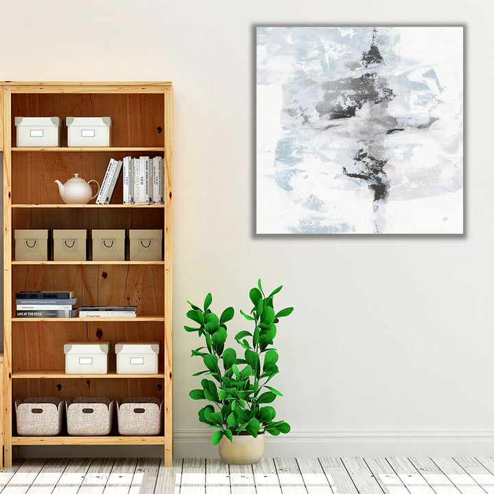 Layered Thinking I with Blue - Canvas Print Wall Art