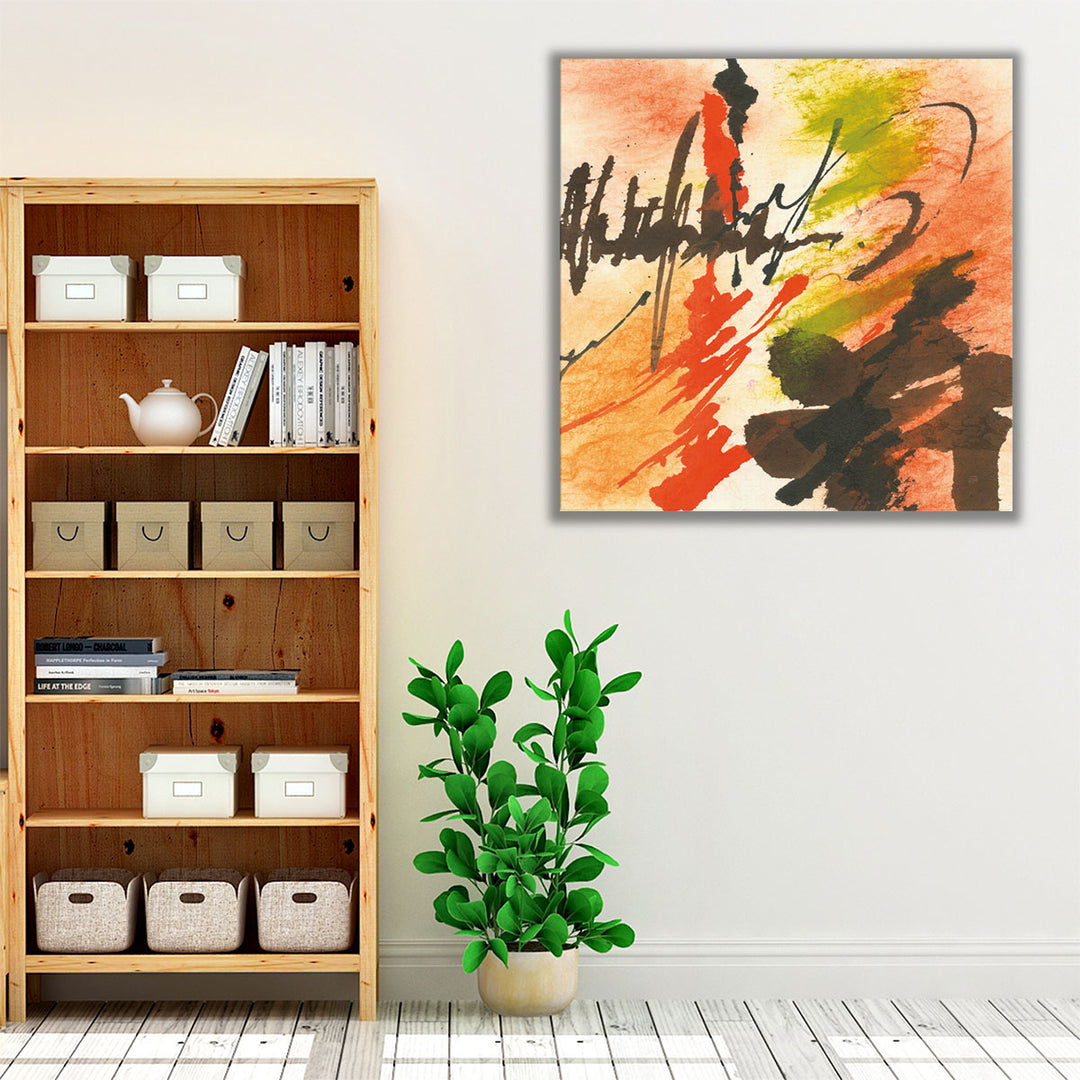 modern abstract print – warm color palette