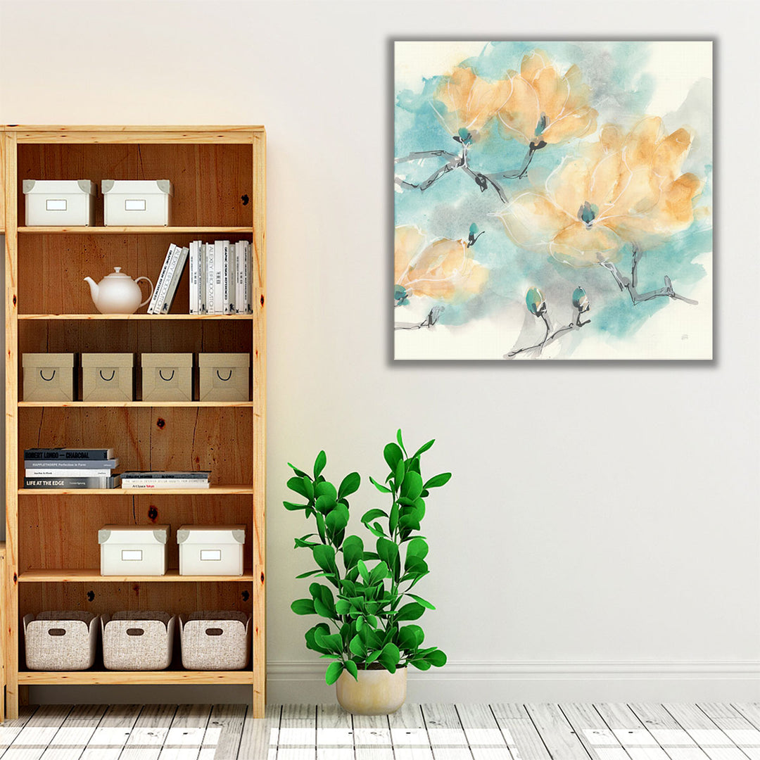 Teal Buds I - Canvas Print Wall Art