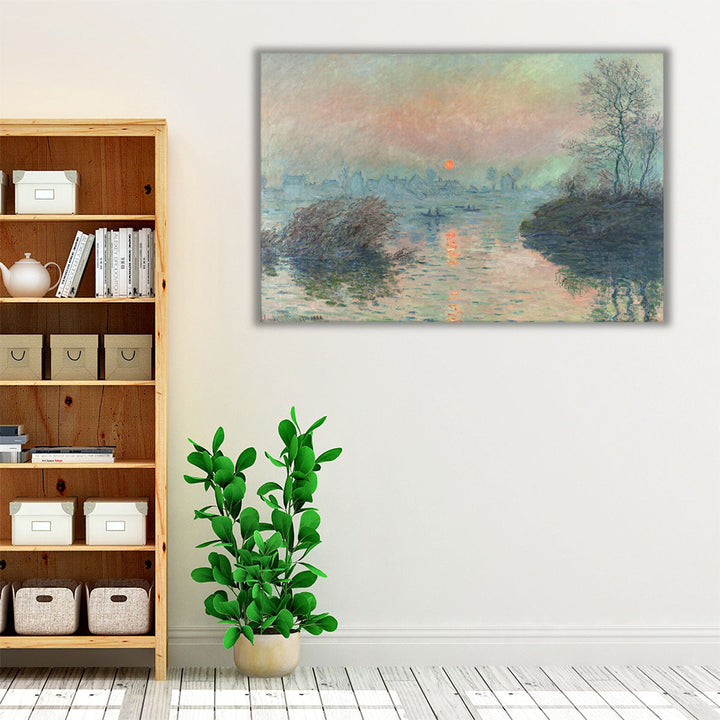 Sun setting on the Seine at Lavacourt, 1880 - Canvas Print Wall Art