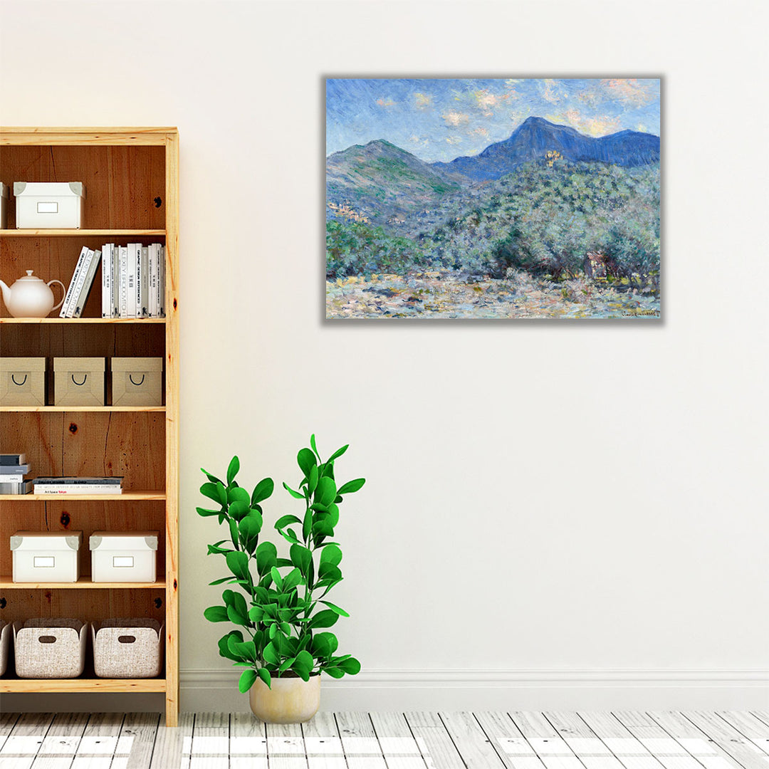 Tranquil nature wall art with blue and neutral hues