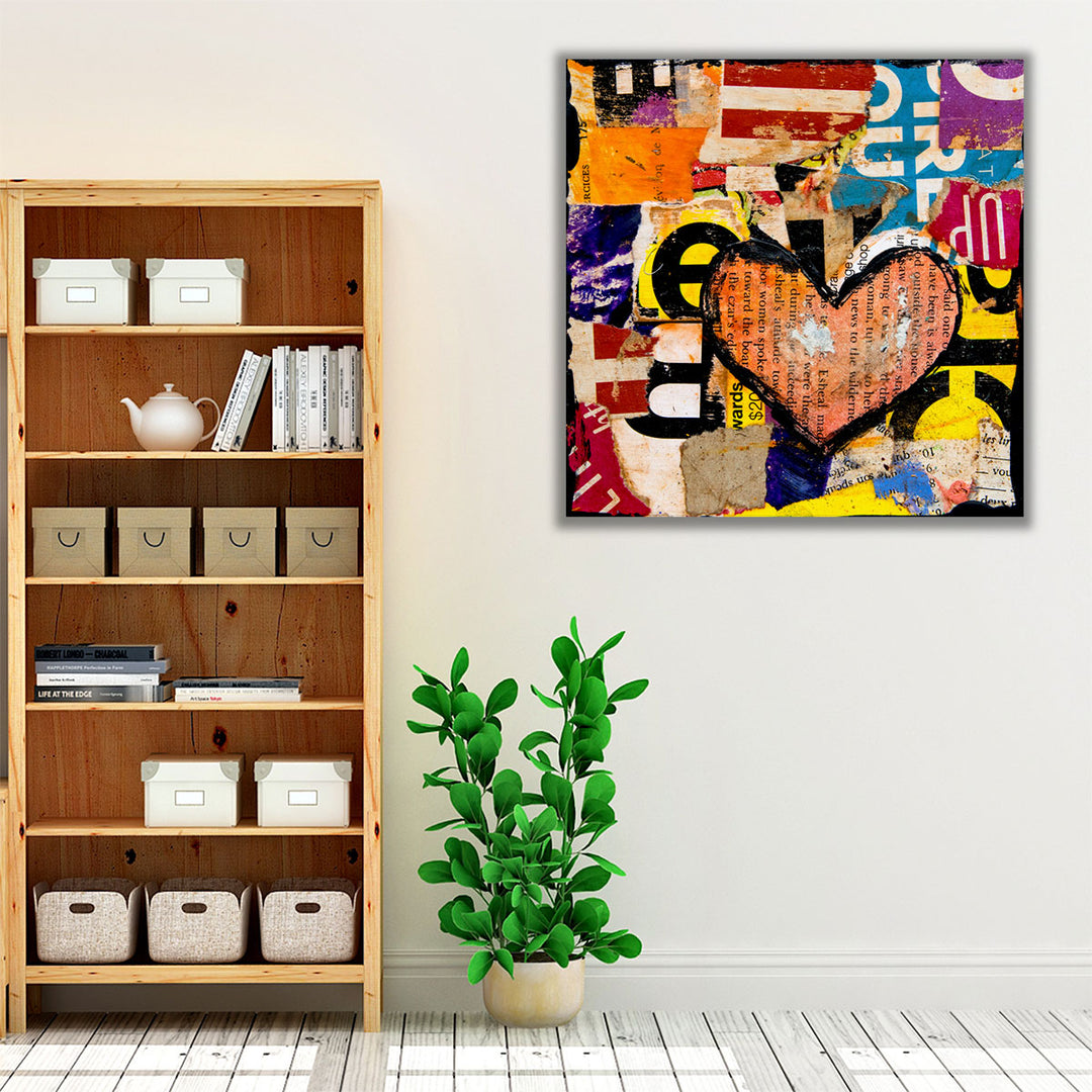 Bedroom wall decor modern heart print