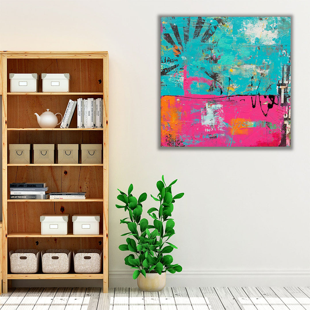 calming pink abstract bedroom print
